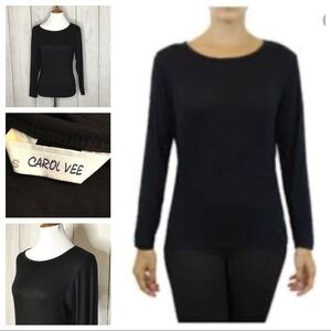 Carol Vee black long sleeved layering tee